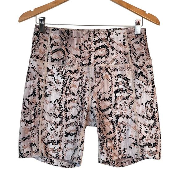 Zella Women Python Print High Waisted Pull On Stretch Active Shorts Size M Multi - Picture 1 of 6